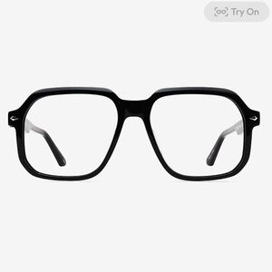 Sleek Black Square Eyewear